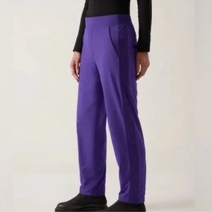 Athleta Size 8P Brooklyn Lined Pants Purple Athletic Women's NWT